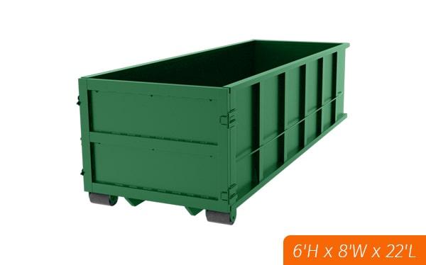 we offer flexible rental options for our thirty-yard dumpsters